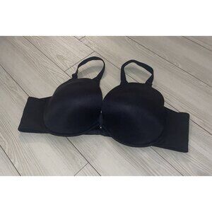 Cacique Boost Plunge Bra Lined Underwire Womens 46C Black